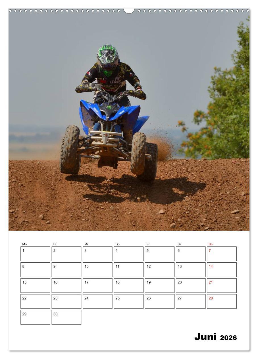 Beispielinhalt (Bild) Motocross Terminplaner (hochwertiger Premium Wandkalender 2026 DIN A2 hoch), Kunstdruck in Hochglanz