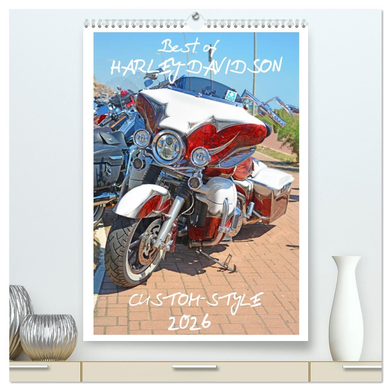 Vorderes Coverbild Best of Harley-Davidson Custom-Style 2026 (hochwertiger Premium Wandkalender 2026 DIN A2 hoch), Kunstdruck in Hochglanz