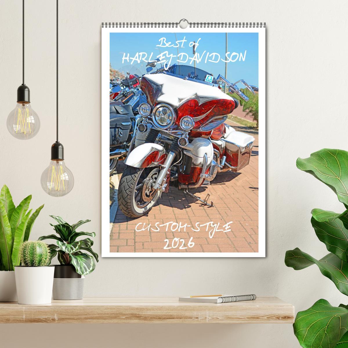 Beispielinhalt (Bild) Best of Harley-Davidson Custom-Style 2026 (Wandkalender 2026 DIN A2 hoch), CALVENDO Monatskalender