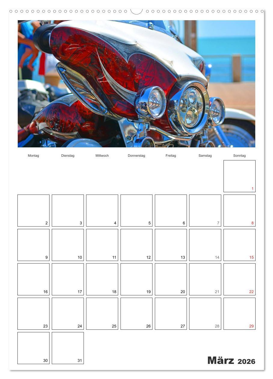 Beispielinhalt (Bild) Best of Harley-Davidson Custom-Style 2026 (Wandkalender 2026 DIN A2 hoch), CALVENDO Monatskalender
