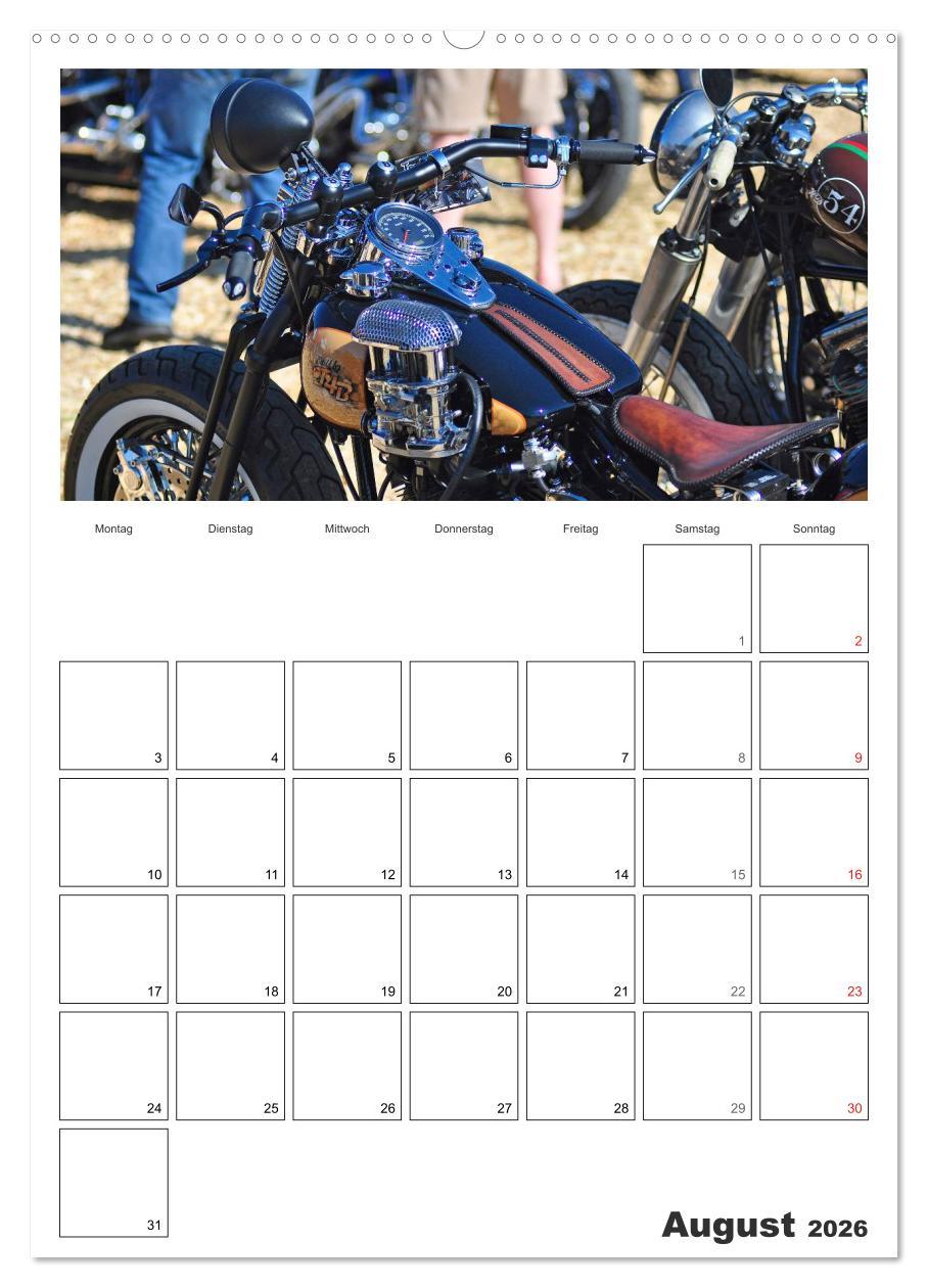 Beispielinhalt (Bild) Best of Harley-Davidson Custom-Style 2026 (Wandkalender 2026 DIN A2 hoch), CALVENDO Monatskalender