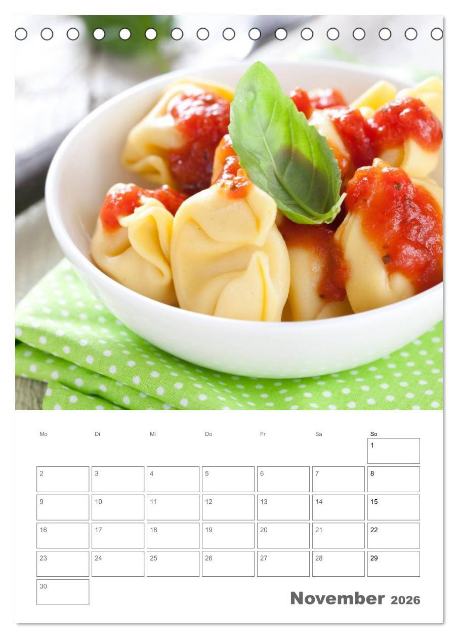 Beispielinhalt (Bild) Herzhaft - Süß / Mein Küchenplaner (Tischkalender 2026 DIN A5 hoch), CALVENDO Monatskalender