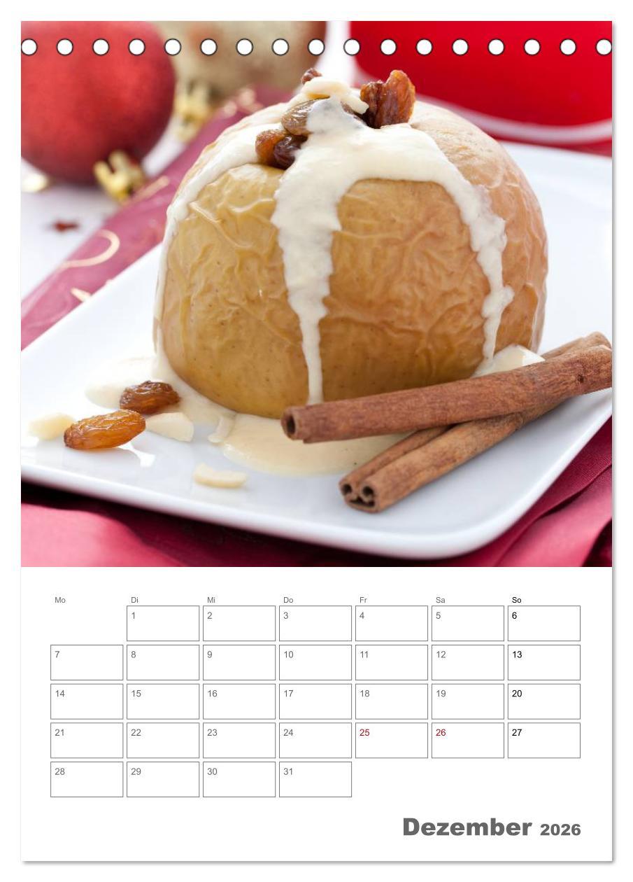 Beispielinhalt (Bild) Herzhaft - Süß / Mein Küchenplaner (Tischkalender 2026 DIN A5 hoch), CALVENDO Monatskalender