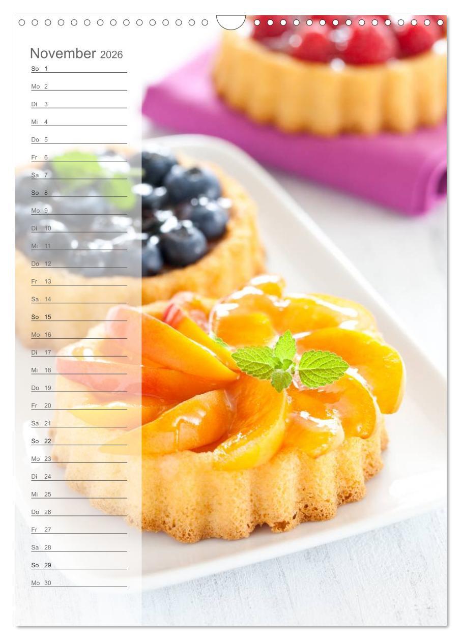 Beispielinhalt (Bild) Gebäck und Kuchen Küchenplaner (Wandkalender 2026 DIN A3 hoch), CALVENDO Monatskalender