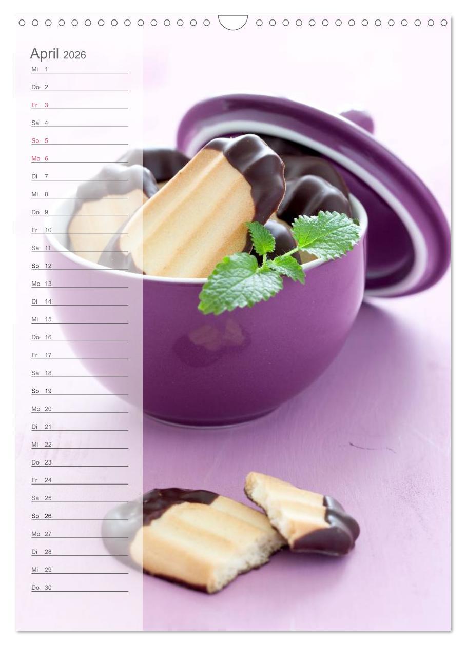 Beispielinhalt (Bild) Gebäck und Kuchen Küchenplaner (Wandkalender 2026 DIN A3 hoch), CALVENDO Monatskalender
