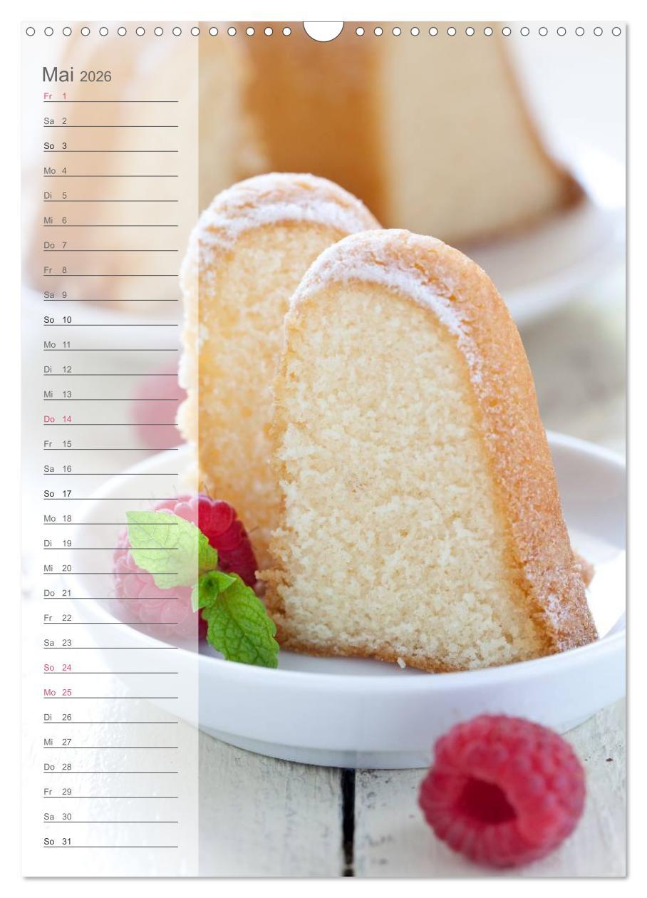 Beispielinhalt (Bild) Gebäck und Kuchen Küchenplaner (Wandkalender 2026 DIN A3 hoch), CALVENDO Monatskalender