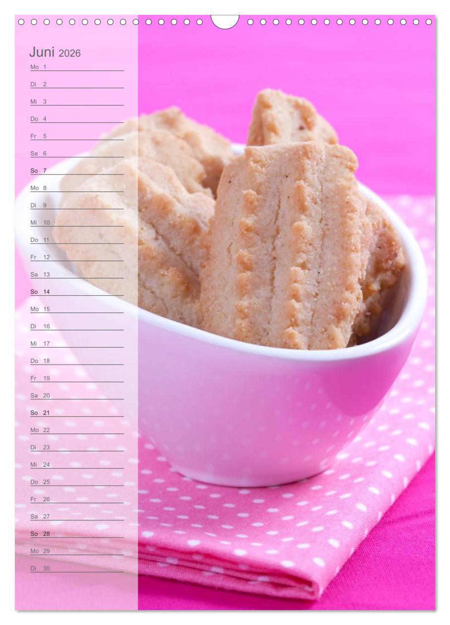 Beispielinhalt (Bild) Gebäck und Kuchen Küchenplaner (Wandkalender 2026 DIN A3 hoch), CALVENDO Monatskalender