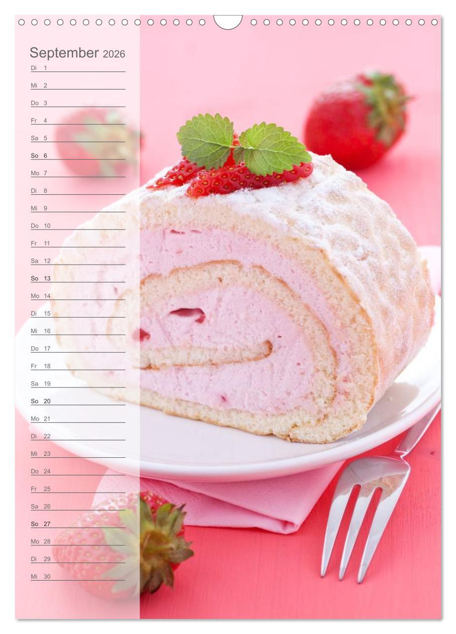 Beispielinhalt (Bild) Gebäck und Kuchen Küchenplaner (Wandkalender 2026 DIN A3 hoch), CALVENDO Monatskalender