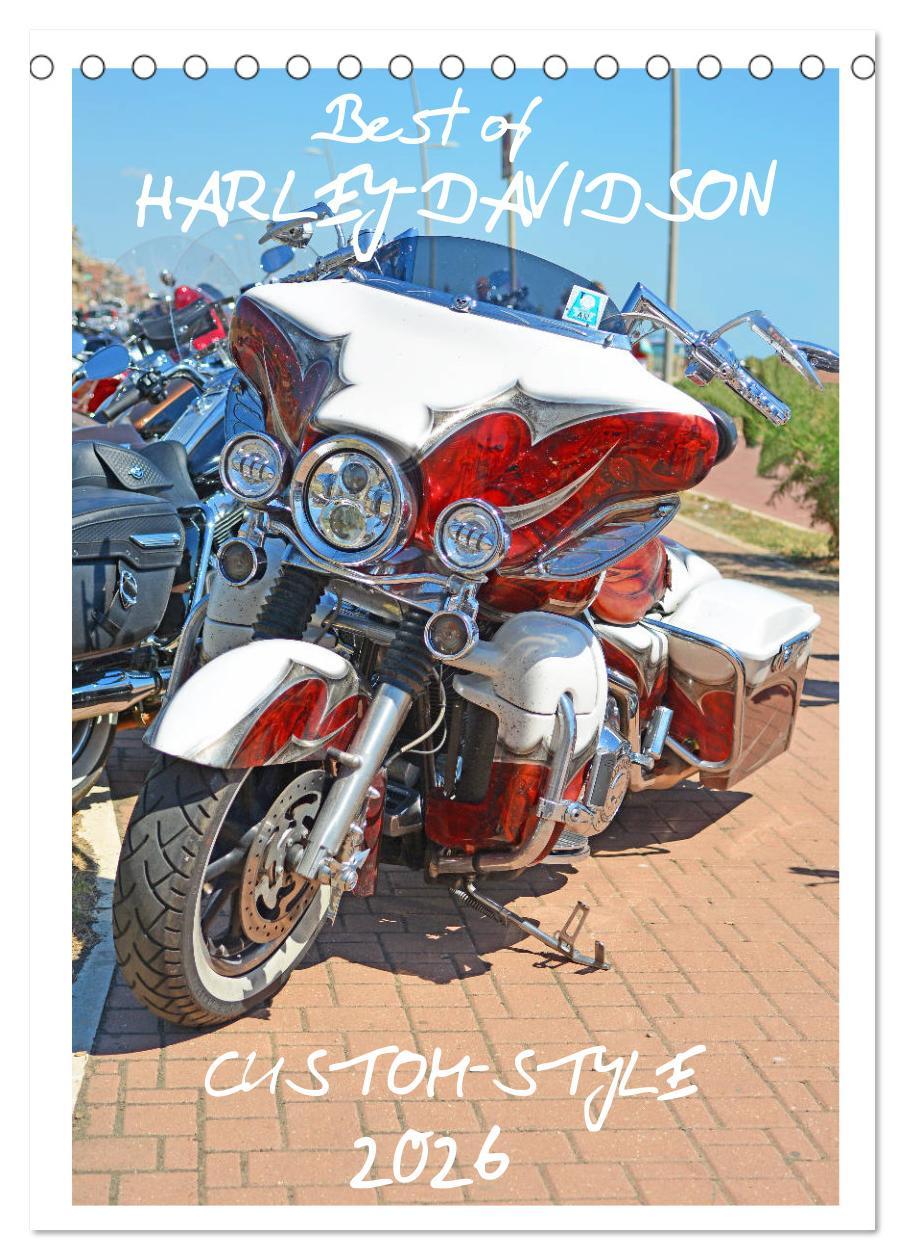Vorderes Coverbild Best of Harley-Davidson Custom-Style 2026 (Tischkalender 2026 DIN A5 hoch), CALVENDO Monatskalender