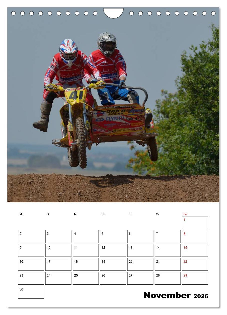 Beispielinhalt (Bild) Motocross Terminplaner (Wandkalender 2026 DIN A4 hoch), CALVENDO Monatskalender