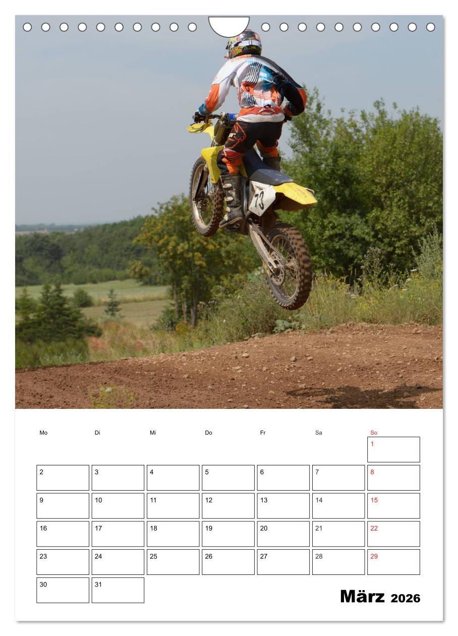 Beispielinhalt (Bild) Motocross Terminplaner (Wandkalender 2026 DIN A4 hoch), CALVENDO Monatskalender