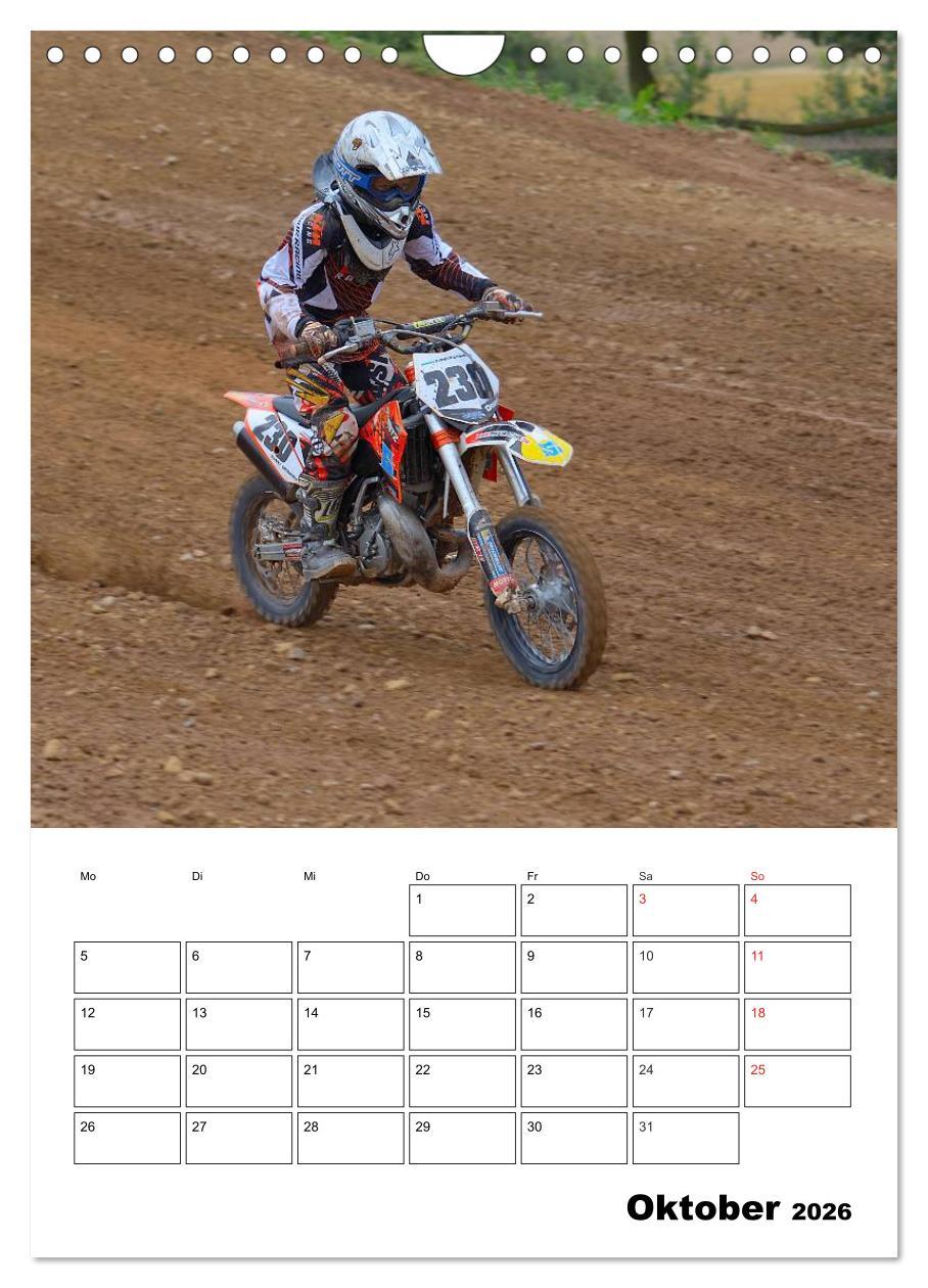Beispielinhalt (Bild) Motocross Terminplaner (Wandkalender 2026 DIN A4 hoch), CALVENDO Monatskalender