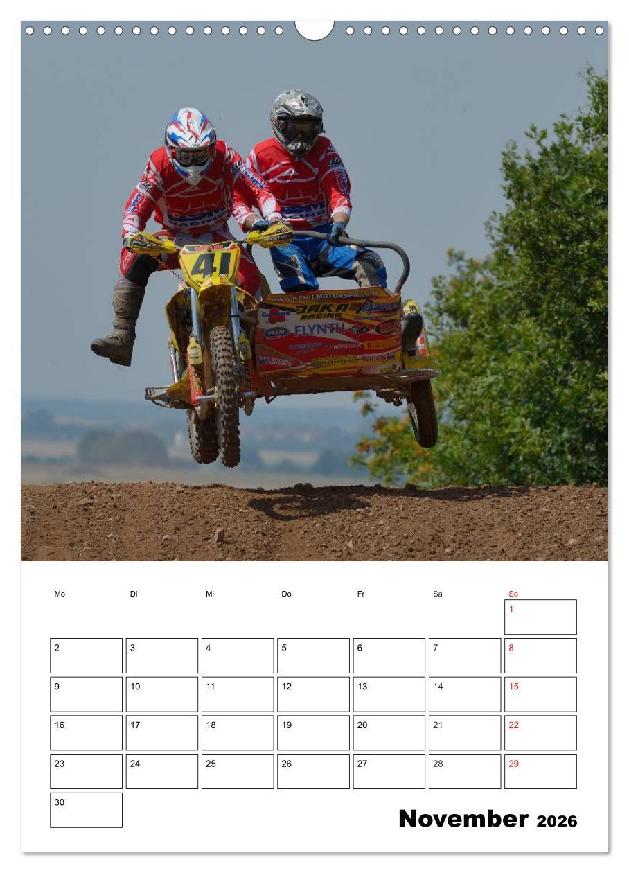 Beispielinhalt (Bild) Motocross Terminplaner (Wandkalender 2026 DIN A3 hoch), CALVENDO Monatskalender