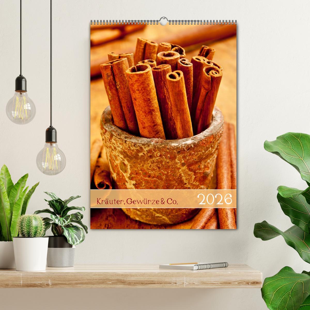 Beispielinhalt (Bild) Kräuter, Gewürze & Co. 2026 (Wandkalender 2026 DIN A2 hoch), CALVENDO Monatskalender