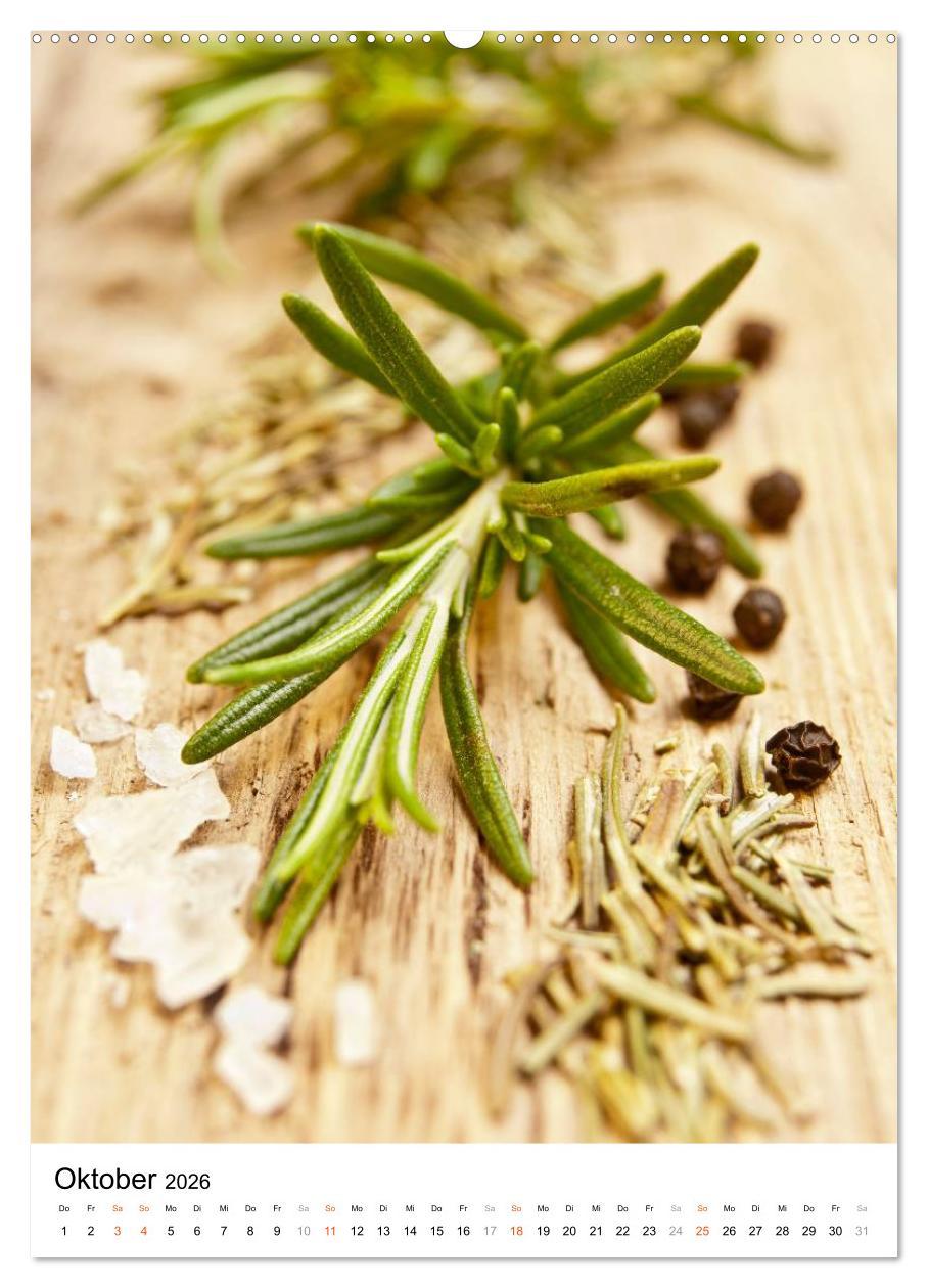 Beispielinhalt (Bild) Kräuter, Gewürze & Co. 2026 (Wandkalender 2026 DIN A2 hoch), CALVENDO Monatskalender