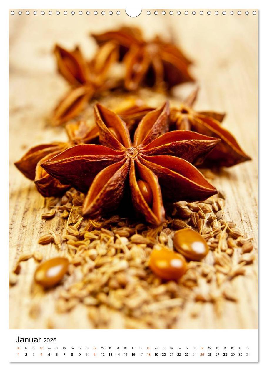 Beispielinhalt (Bild) Kräuter, Gewürze & Co. 2026 (Wandkalender 2026 DIN A3 hoch), CALVENDO Monatskalender