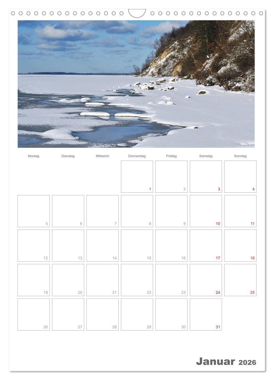 Beispielinhalt (Bild) Insel Rügen / Planer (Wandkalender 2026 DIN A3 hoch), CALVENDO Monatskalender