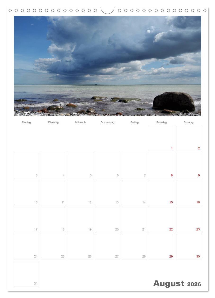Beispielinhalt (Bild) Insel Rügen / Planer (Wandkalender 2026 DIN A3 hoch), CALVENDO Monatskalender