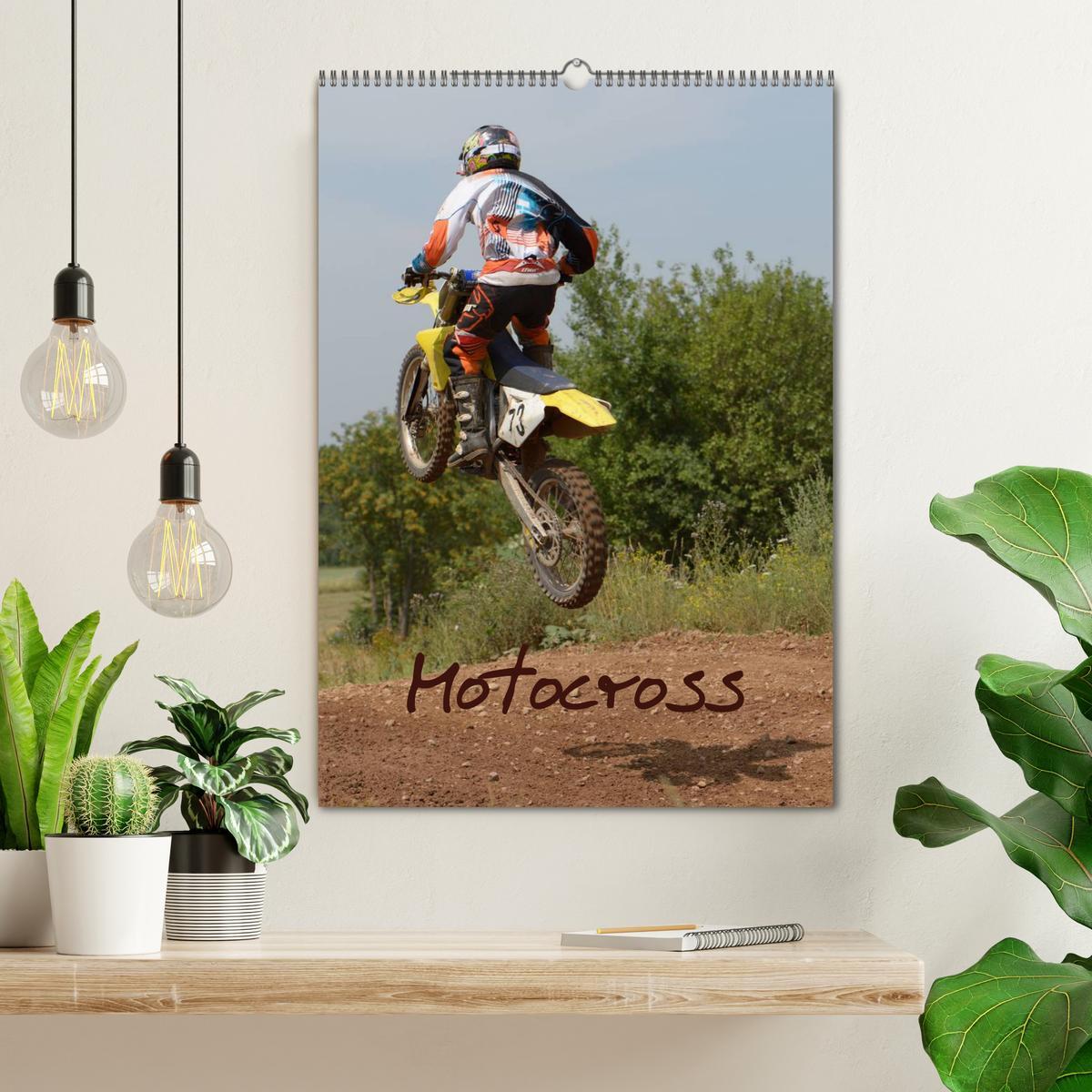 Beispielinhalt (Bild) Motocross Terminplaner (Wandkalender 2026 DIN A2 hoch), CALVENDO Monatskalender