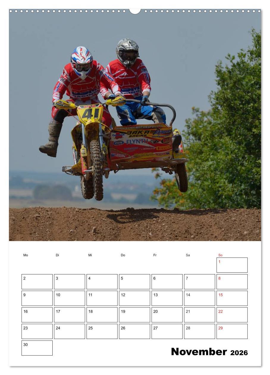 Beispielinhalt (Bild) Motocross Terminplaner (Wandkalender 2026 DIN A2 hoch), CALVENDO Monatskalender