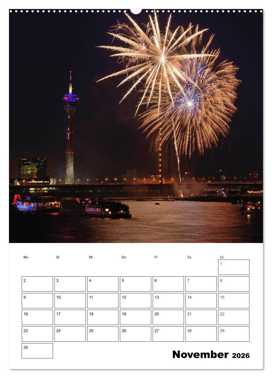 Beispielinhalt (Bild) Feuerwerke Terminplaner (Wandkalender 2026 DIN A2 hoch), CALVENDO Monatskalender