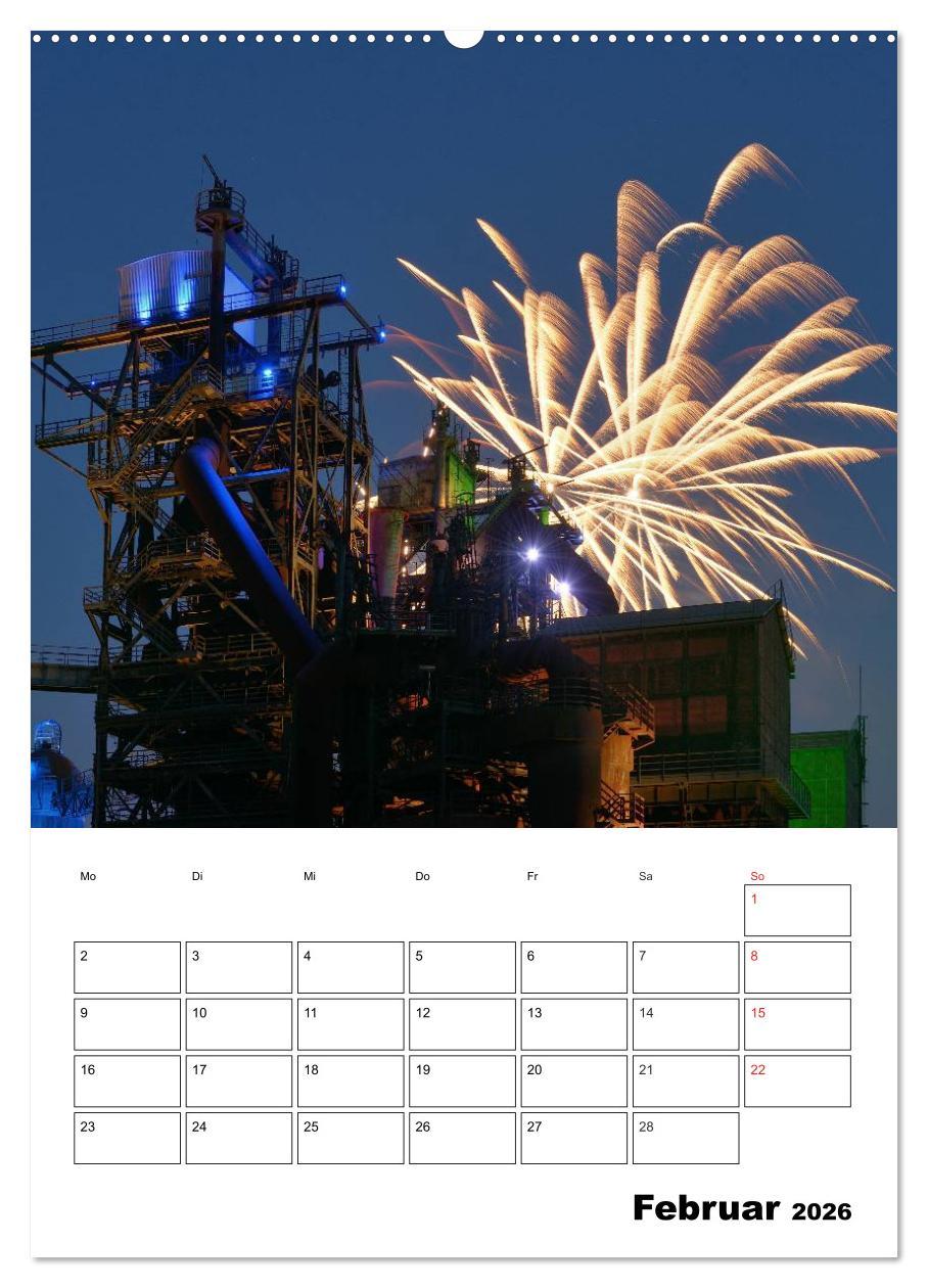 Beispielinhalt (Bild) Feuerwerke Terminplaner (Wandkalender 2026 DIN A2 hoch), CALVENDO Monatskalender