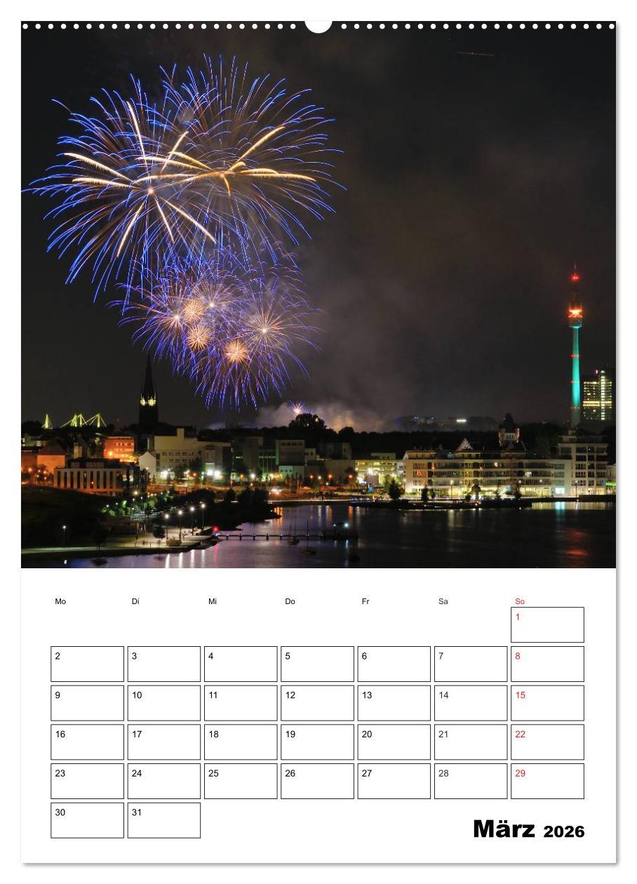 Beispielinhalt (Bild) Feuerwerke Terminplaner (Wandkalender 2026 DIN A2 hoch), CALVENDO Monatskalender