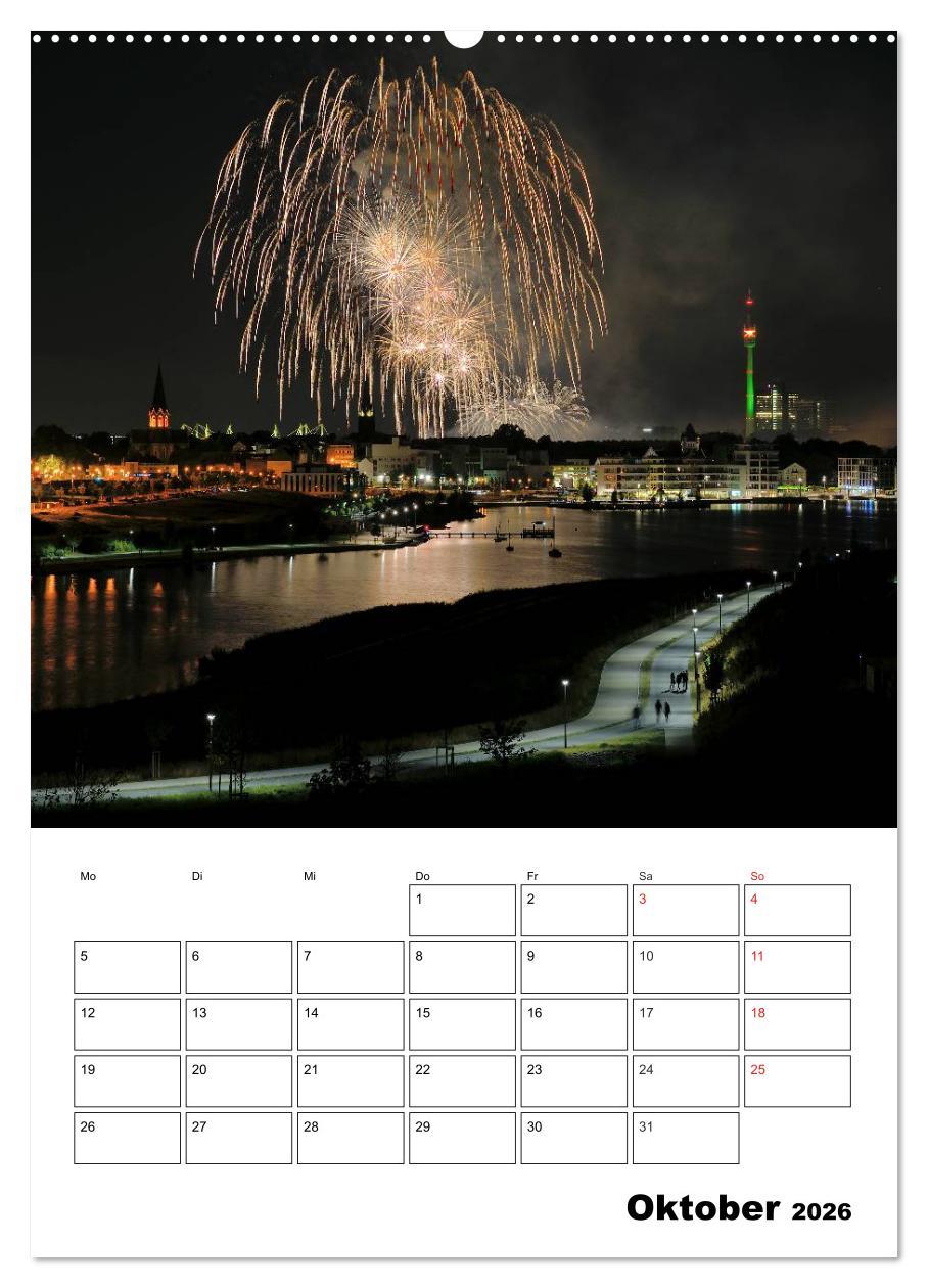 Beispielinhalt (Bild) Feuerwerke Terminplaner (Wandkalender 2026 DIN A2 hoch), CALVENDO Monatskalender