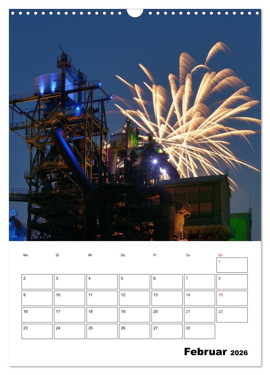 Beispielinhalt (Bild) Feuerwerke Terminplaner (Wandkalender 2026 DIN A3 hoch), CALVENDO Monatskalender