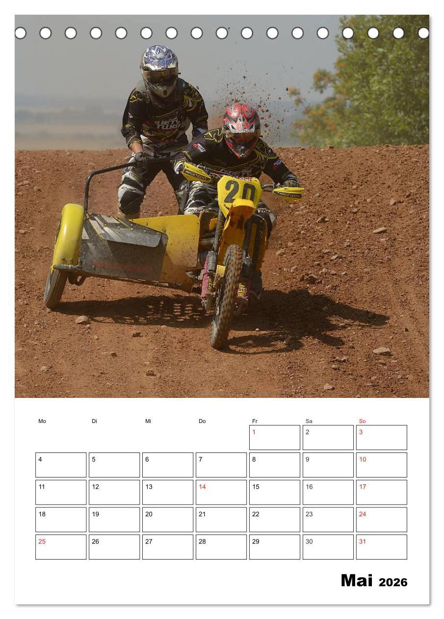 Beispielinhalt (Bild) Motocross Terminplaner (Tischkalender 2026 DIN A5 hoch), CALVENDO Monatskalender
