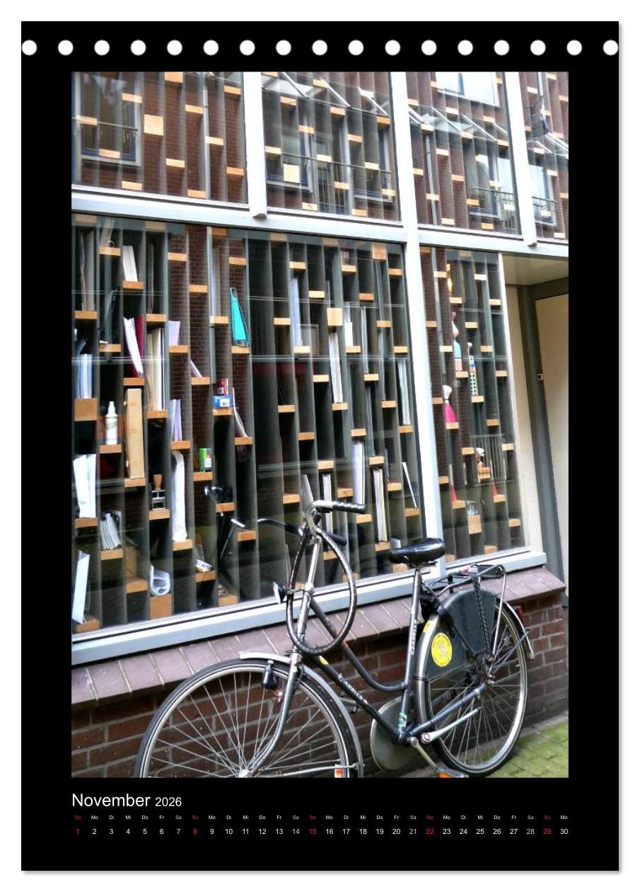Beispielinhalt (Bild) Amsterdam (Tischkalender 2026 DIN A5 hoch), CALVENDO Monatskalender