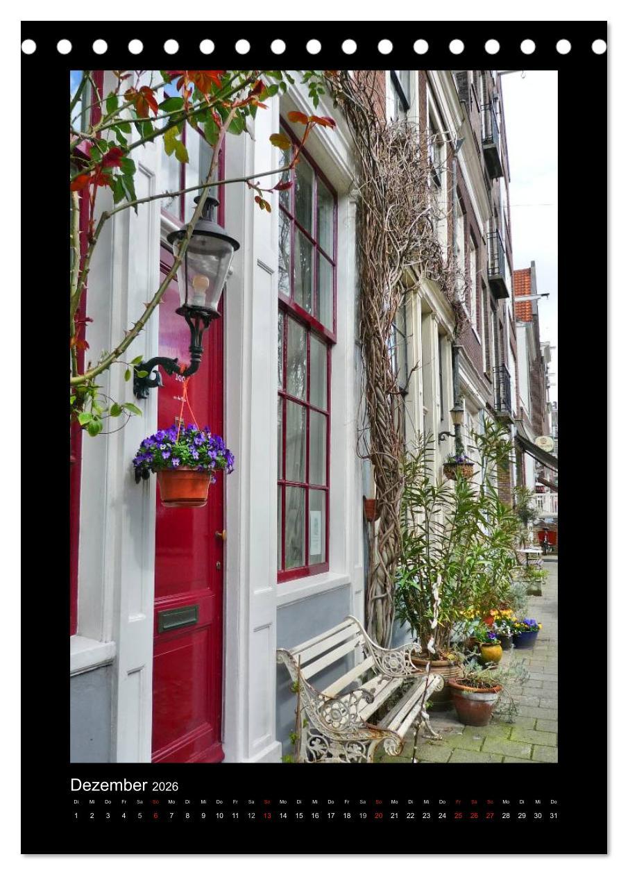 Beispielinhalt (Bild) Amsterdam (Tischkalender 2026 DIN A5 hoch), CALVENDO Monatskalender