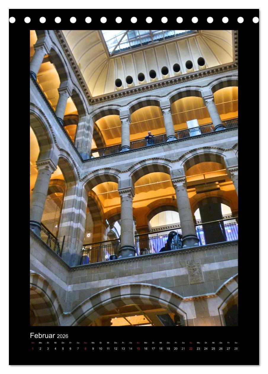 Beispielinhalt (Bild) Amsterdam (Tischkalender 2026 DIN A5 hoch), CALVENDO Monatskalender