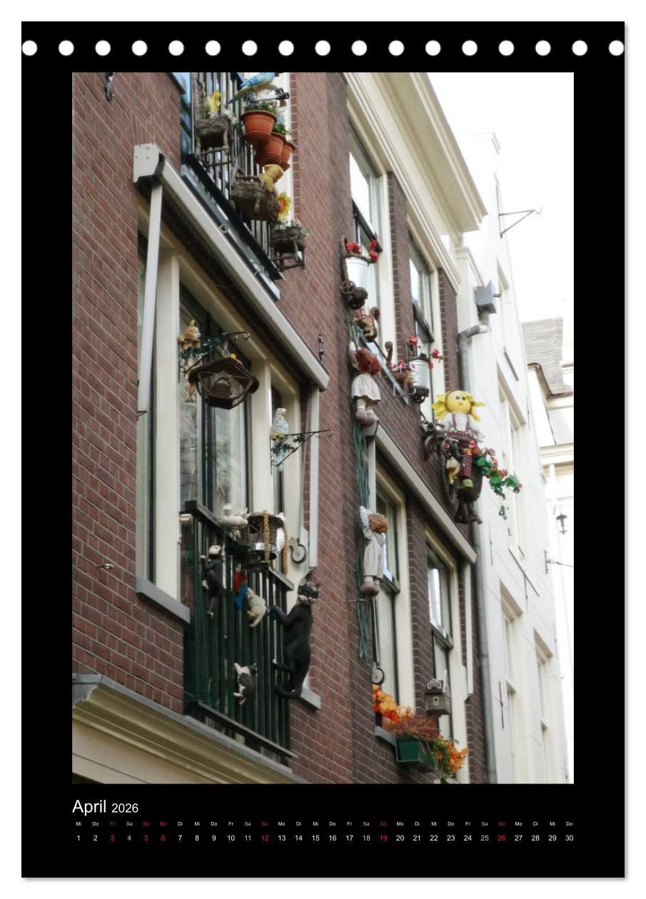 Beispielinhalt (Bild) Amsterdam (Tischkalender 2026 DIN A5 hoch), CALVENDO Monatskalender