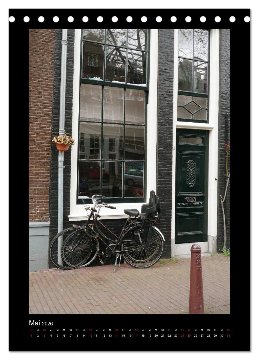 Beispielinhalt (Bild) Amsterdam (Tischkalender 2026 DIN A5 hoch), CALVENDO Monatskalender