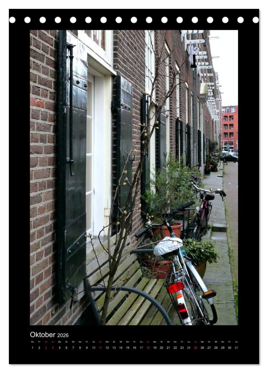 Beispielinhalt (Bild) Amsterdam (Tischkalender 2026 DIN A5 hoch), CALVENDO Monatskalender