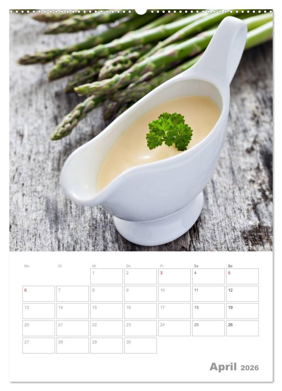 Beispielinhalt (Bild) Vegetarisch durch das Jahr / Planer (hochwertiger Premium Wandkalender 2026 DIN A2 hoch), Kunstdruck in Hochglanz