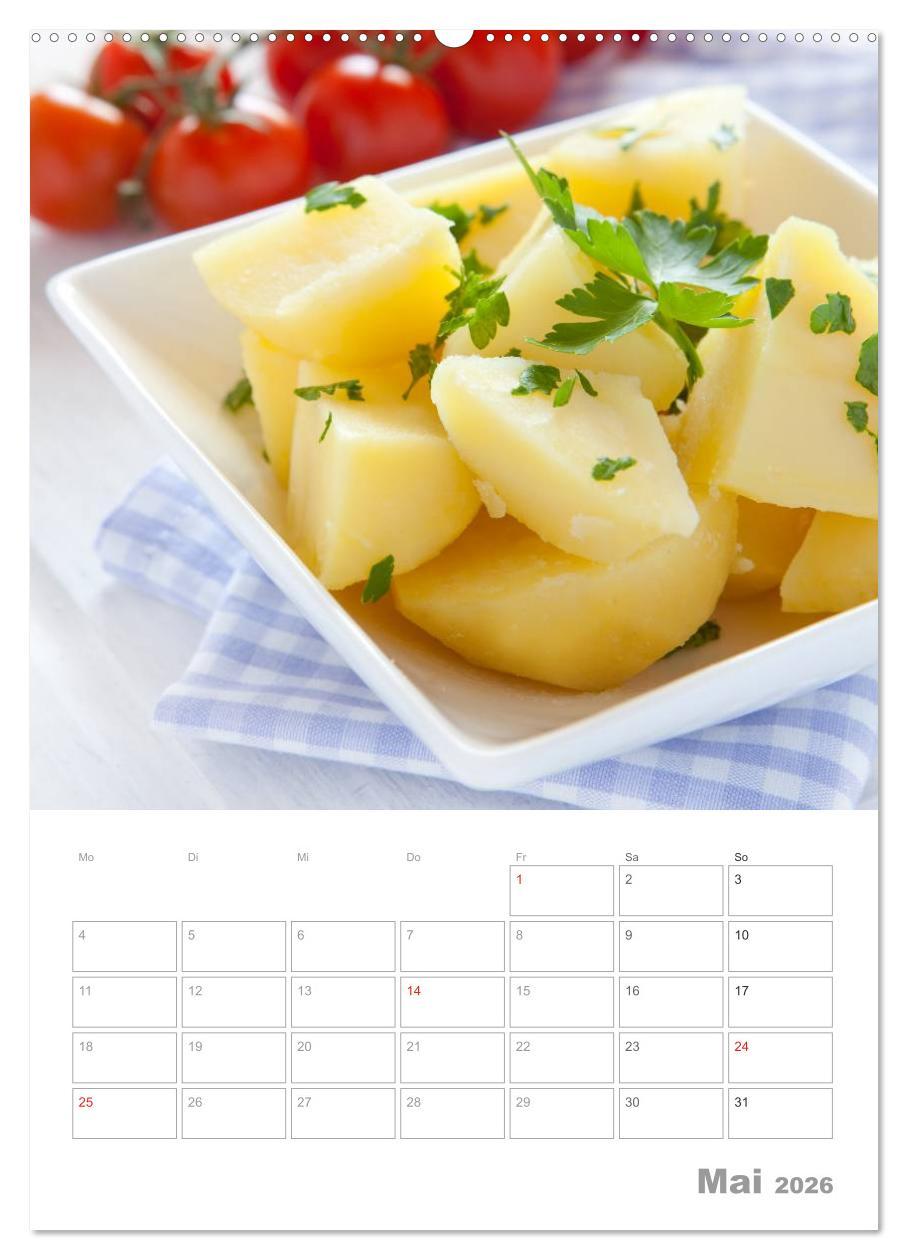 Beispielinhalt (Bild) Vegetarisch durch das Jahr / Planer (hochwertiger Premium Wandkalender 2026 DIN A2 hoch), Kunstdruck in Hochglanz