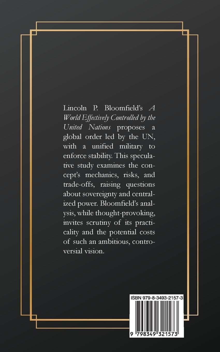 Rückseitencover A World Effectively Controlled by the United Nations