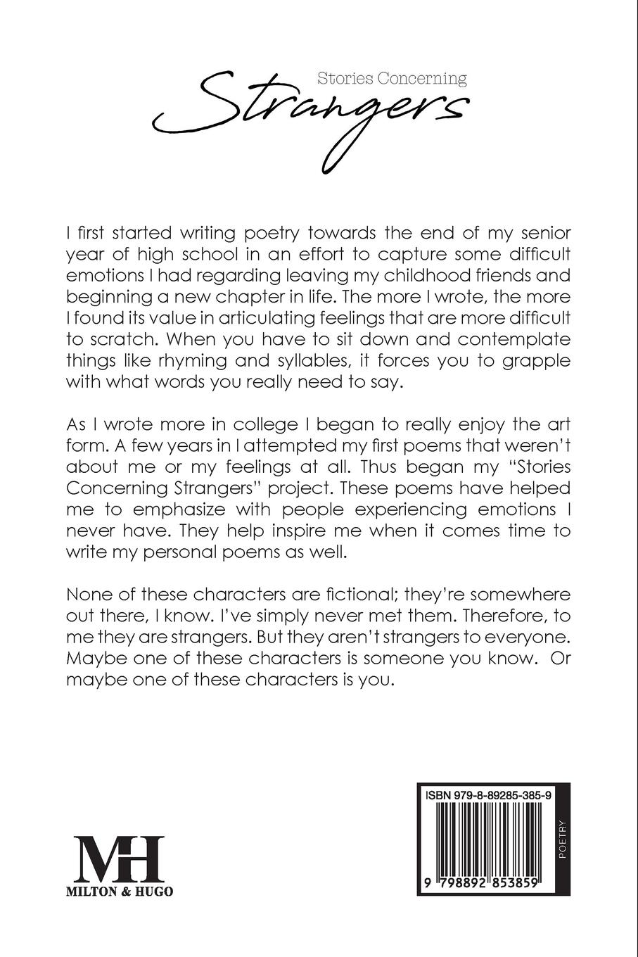 Rückseitencover Stories Concerning Strangers