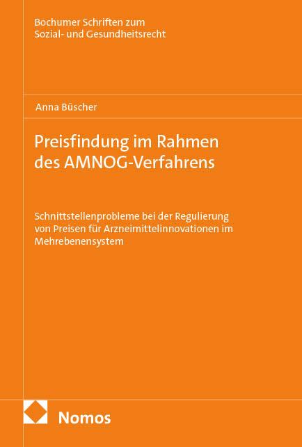 Vorderes Coverbild Preisfindung im Rahmen des AMNOG-Verfahrens