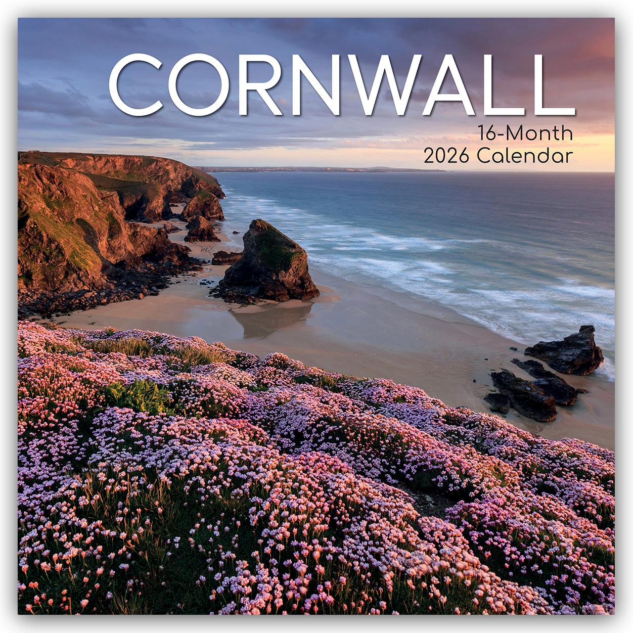 Vorderes Coverbild Cornwall 2026 - 16-Monatskalender