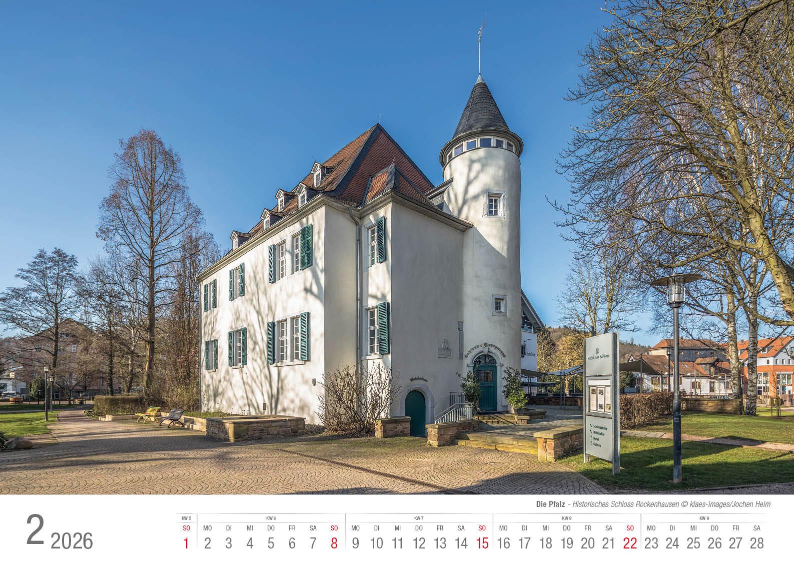 Beispielinhalt (Bild) Die Pfalz 2026 Bildkalender A3 Spiralbindung