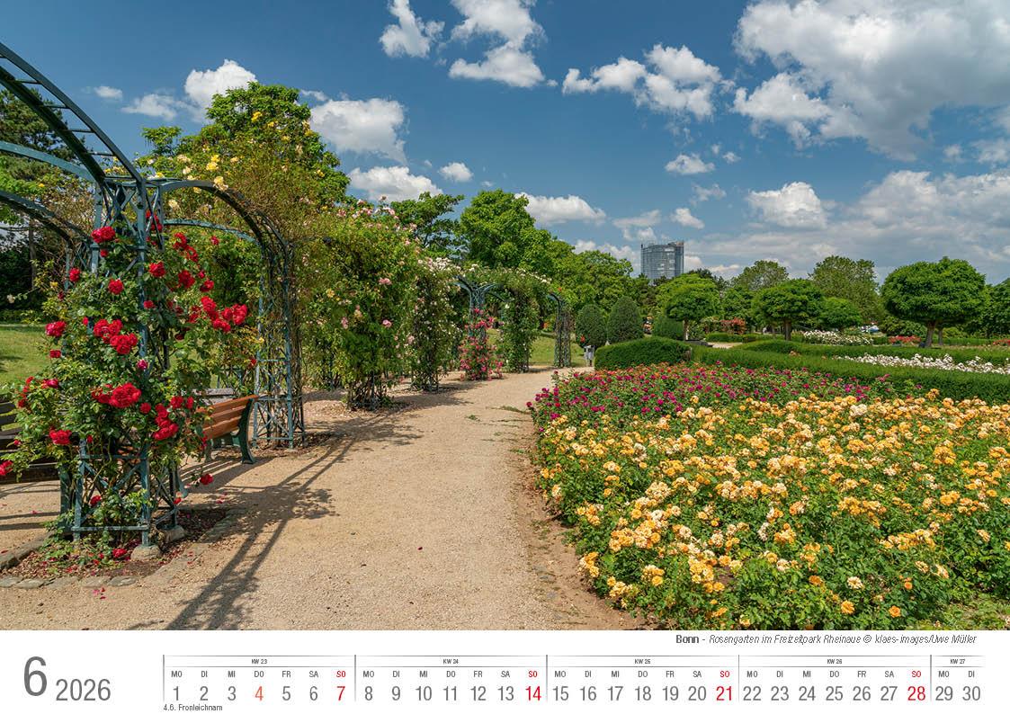 Beispielinhalt (Bild) Bonn 2026 Bildkalender A4 quer, spiralgebunden