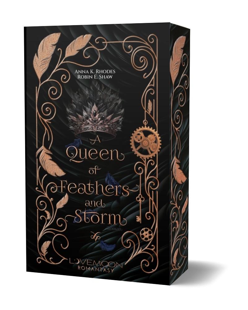 Vorderes Coverbild A Queen of Feathers and Storm | Mit wunderschönem limitierten Farbschnitt