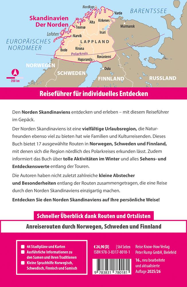Beispielinhalt (Bild) Reise Know-How Reiseführer Skandinavien - der Norden