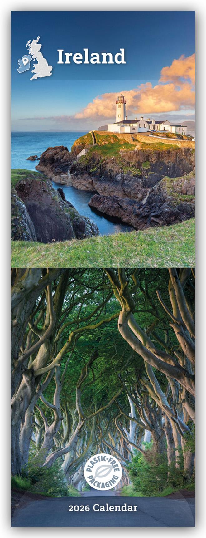 Vorderes Coverbild Irland 2026 - Slimline-Kalender