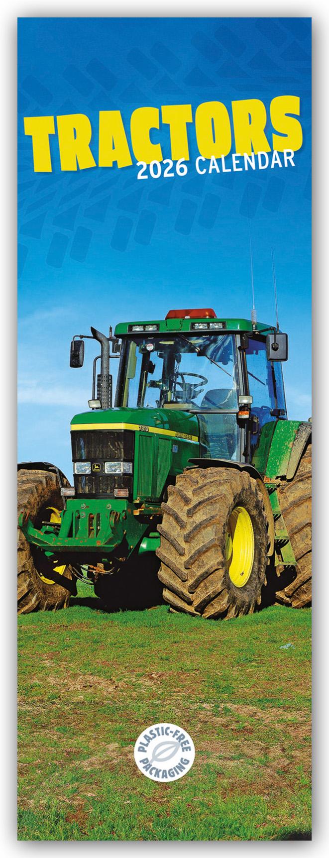 Vorderes Coverbild Tractors - Traktoren 2026 - Slimline-Kalender