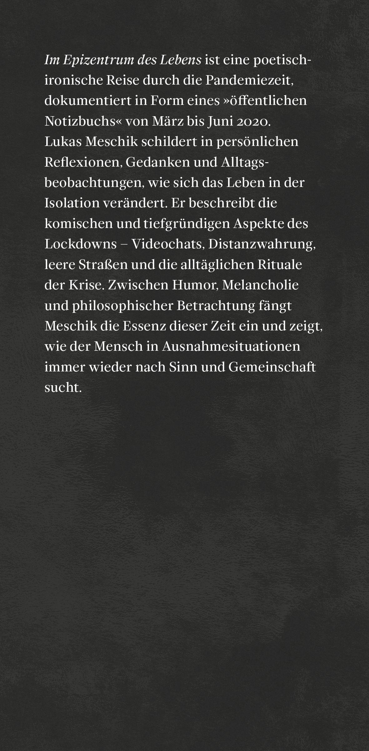 Beispielinhalt (Bild) Im Epizentrum des Lebens