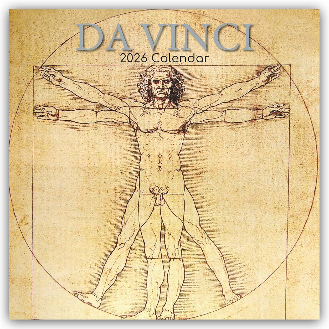 Vorderes Coverbild Leonardo da Vinci 2026 - 16-Monatskalender